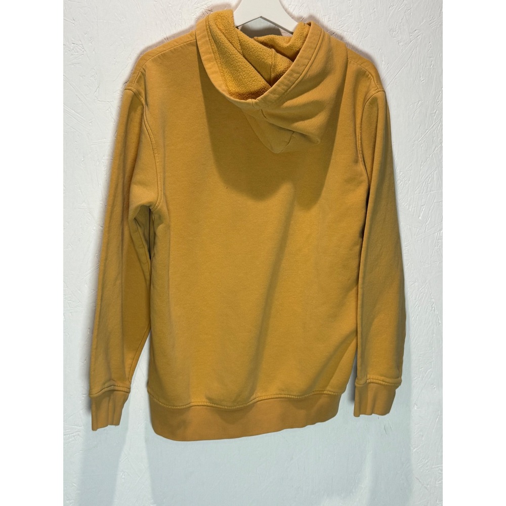 Nike vintage Center Swoosh Hoodie Mustard Yellow Mens Large Embroidered Pullover - Picture 3 of 3